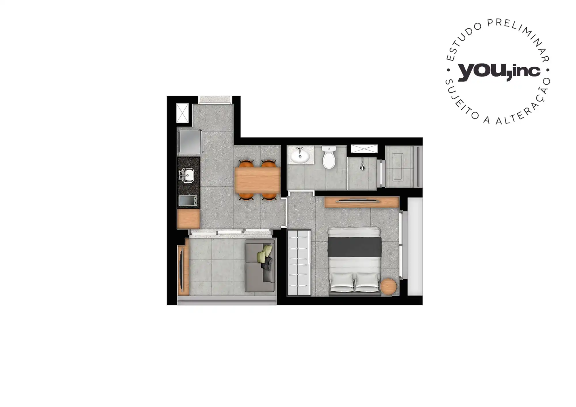 Quartier Capote – 1 Dormitório