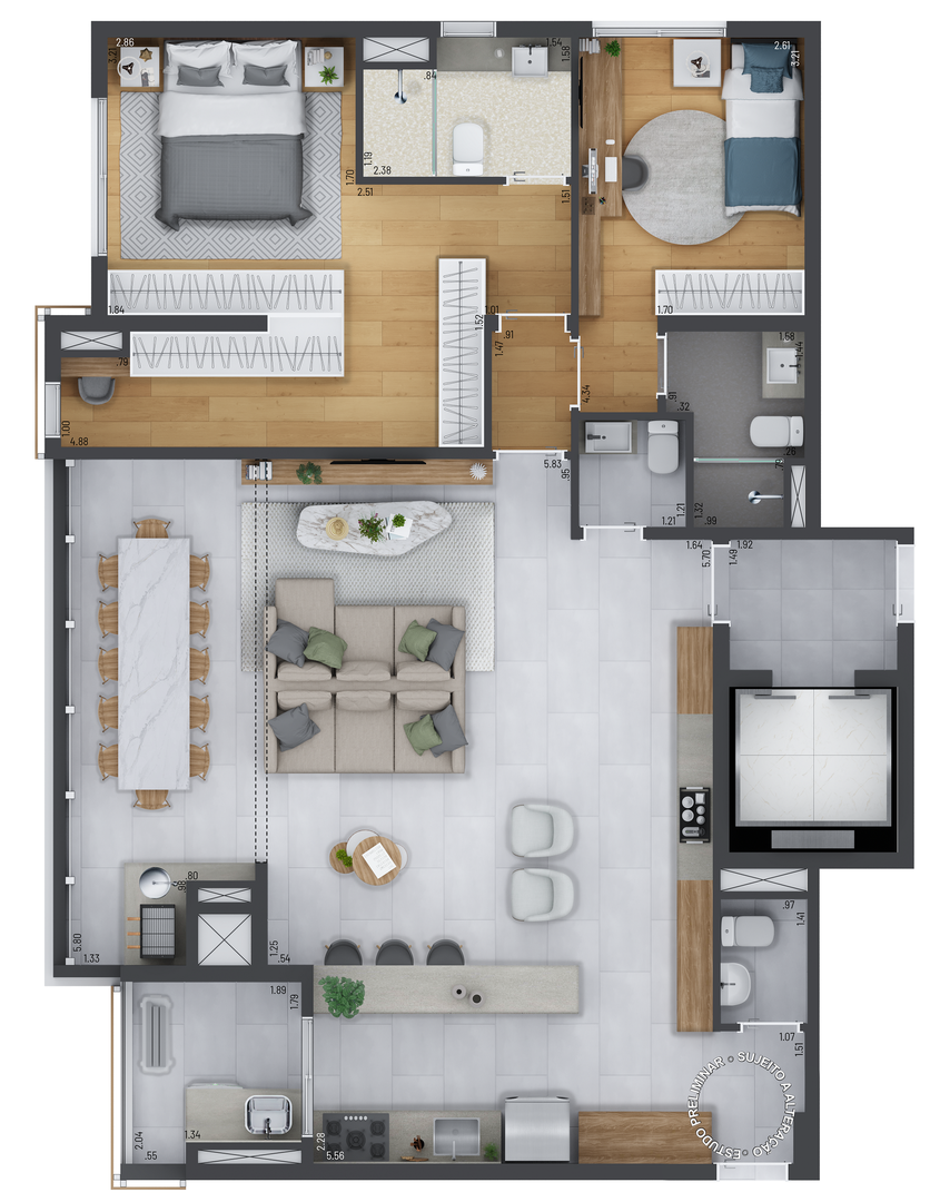 Nhambi Moema – 2 Dormitórios