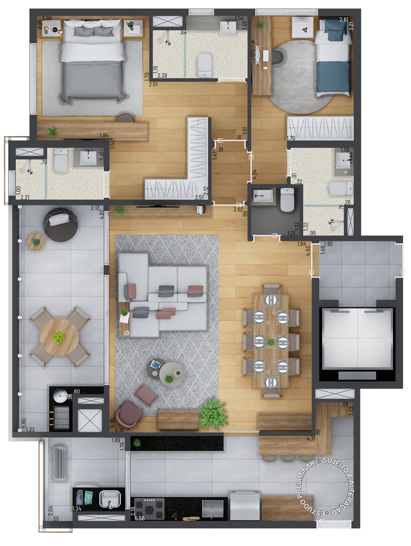 Nhambi Moema – 2 Dormitórios