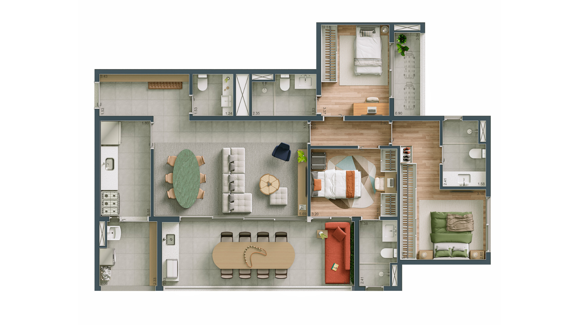 Maison Diogo By Fibra – 3 Dormitórios