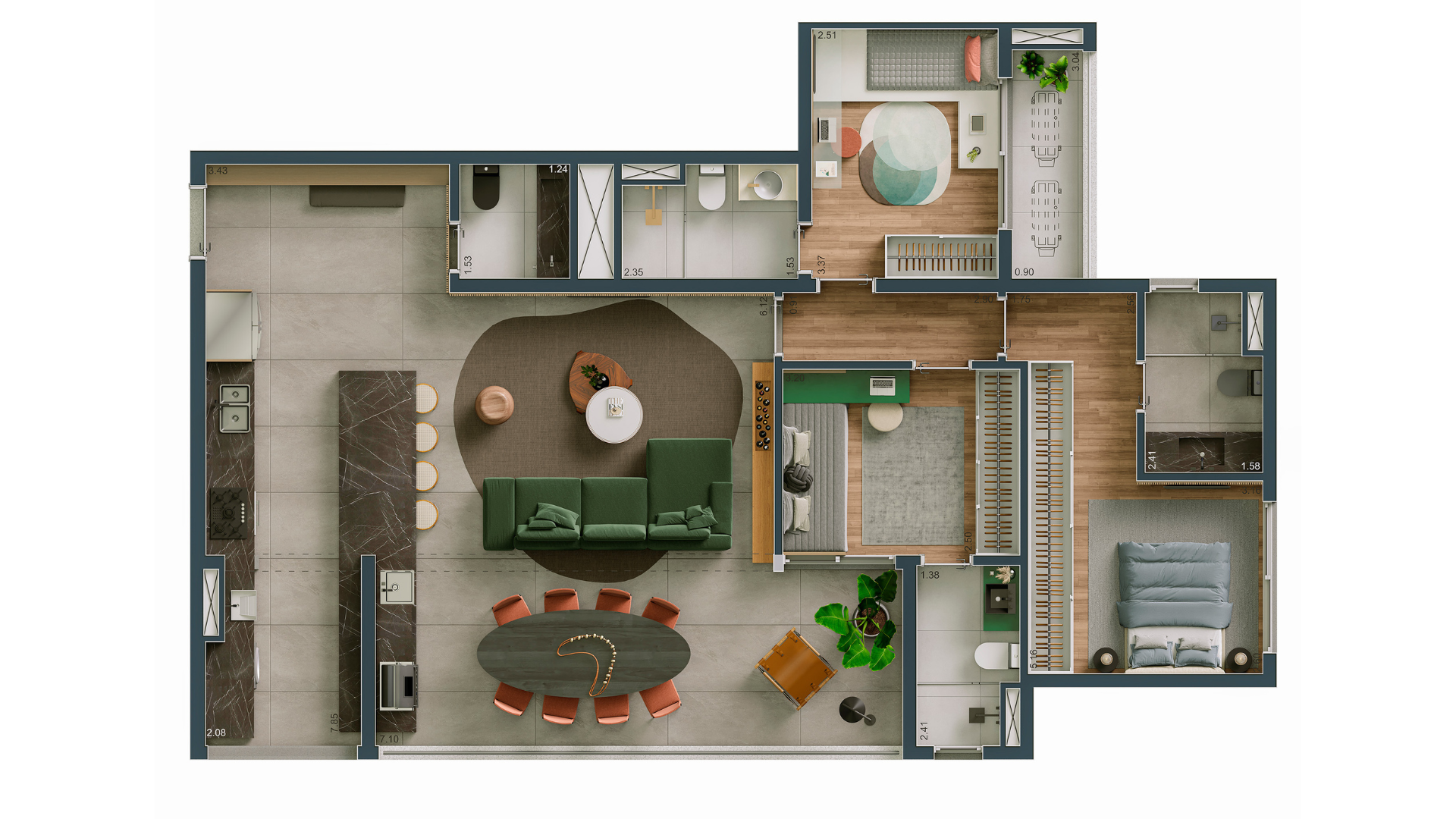 Maison Diogo By Fibra – 3 Dormitórios