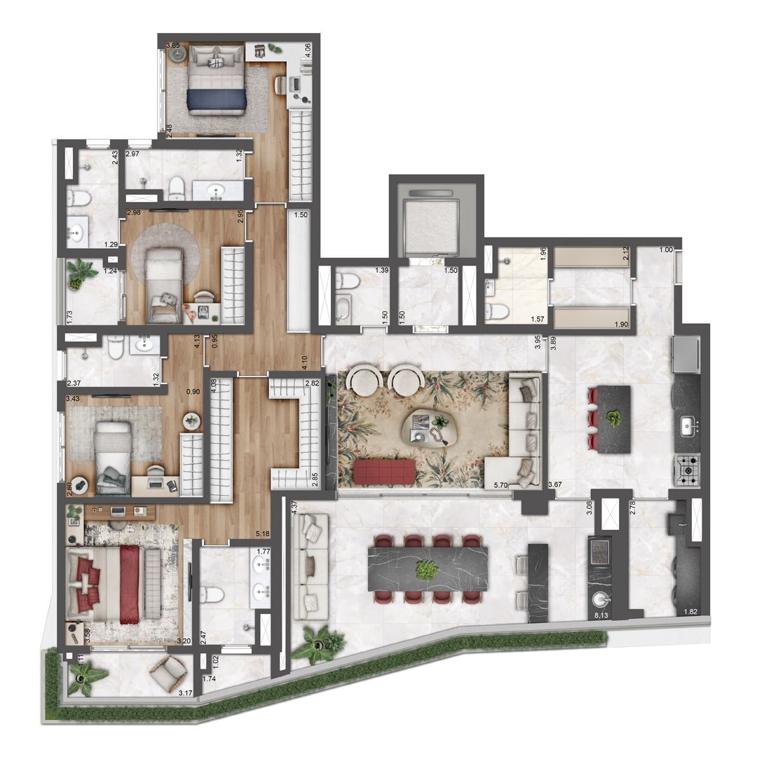 Le Six Residences – 4 Dormitórios