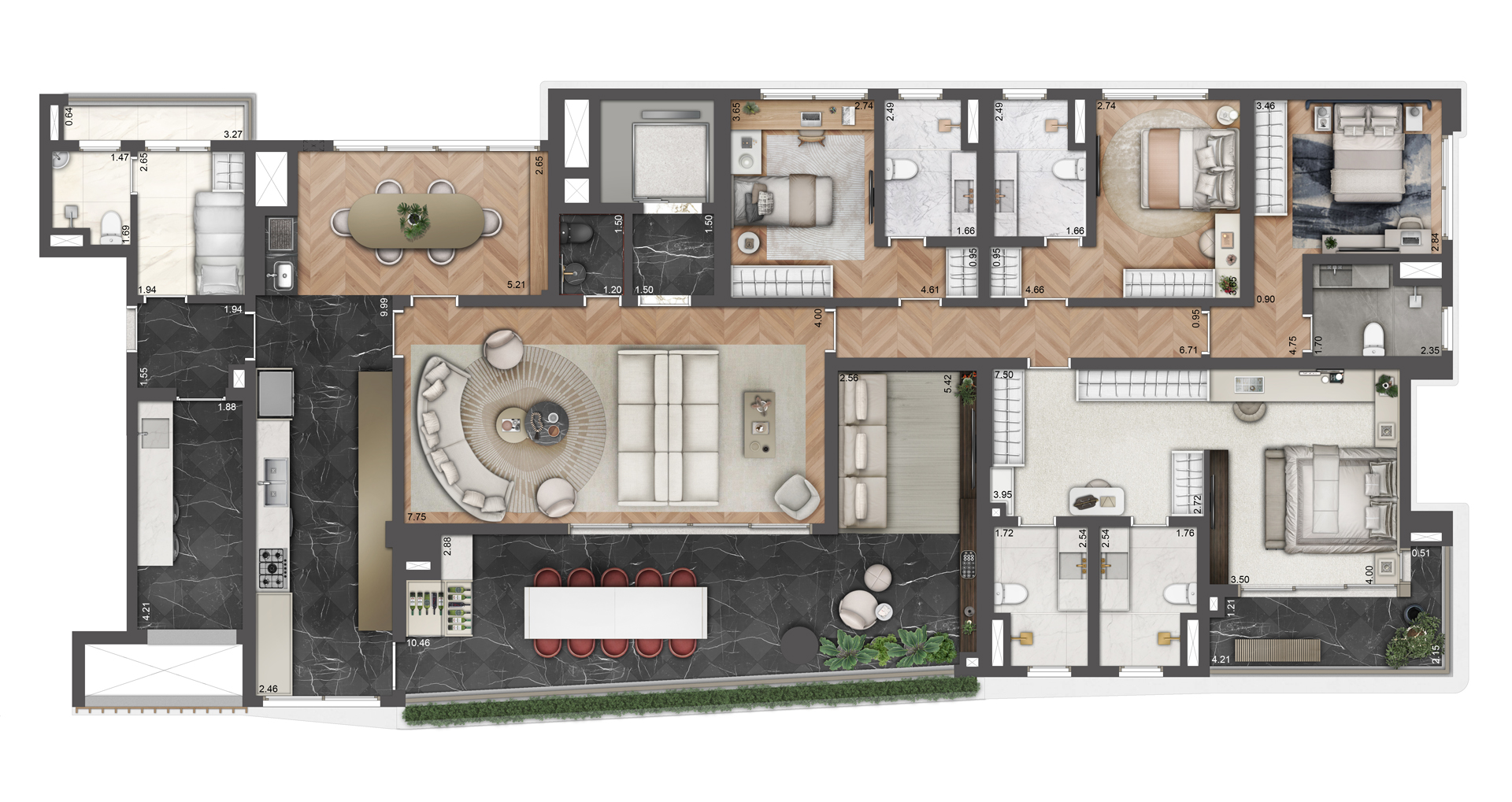 Le Six Residences – 4 Dormitórios