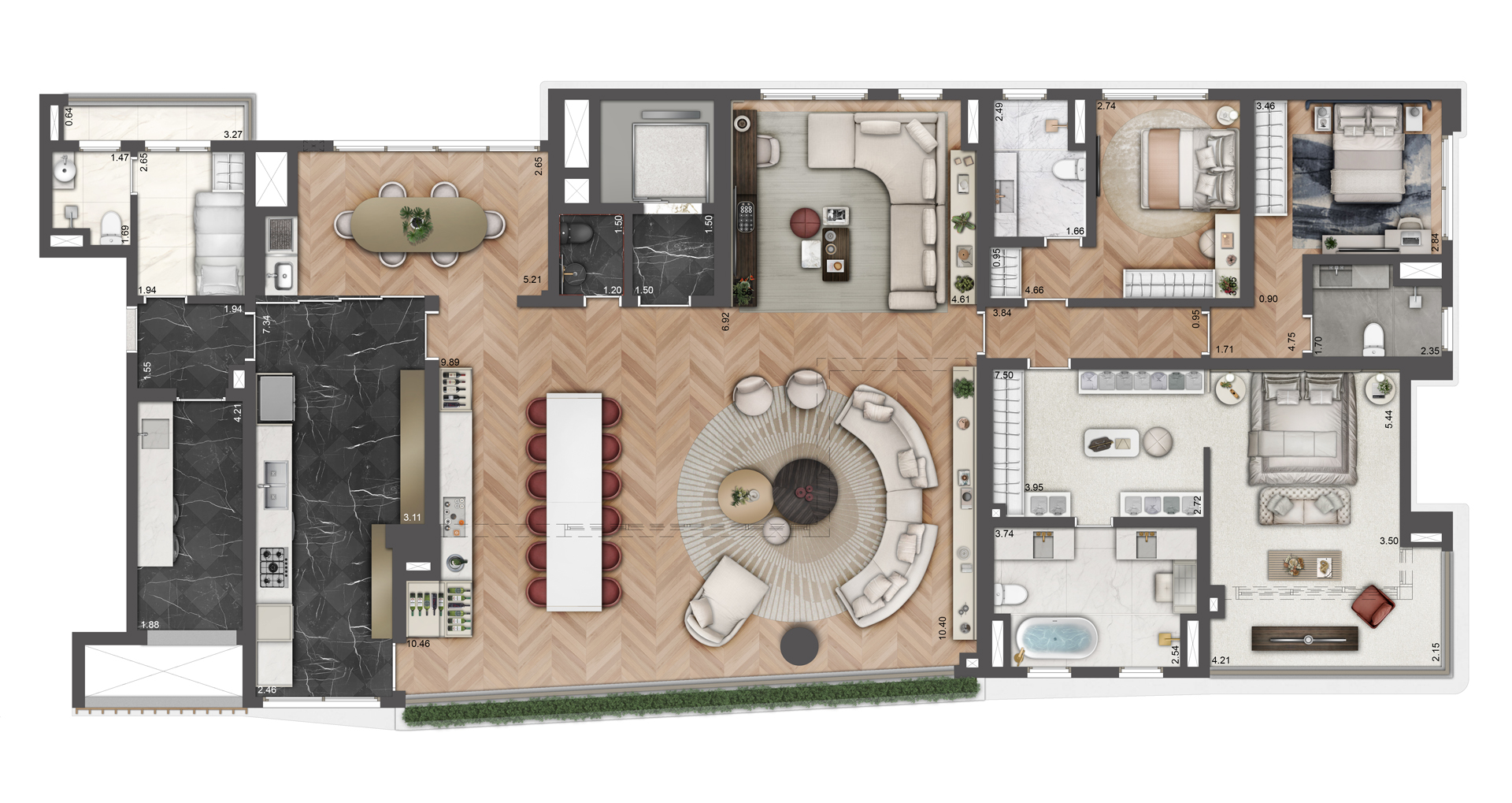 Le Six Residences – 3 Dormitórios