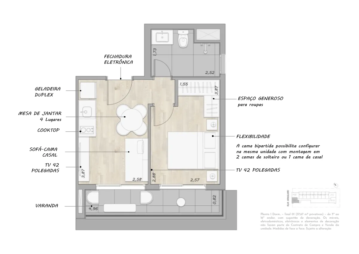 STAY MOEMA – 1 DORMITORIO